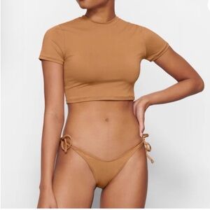 NWT SKIMS Signature Swim T-Shirt Almond